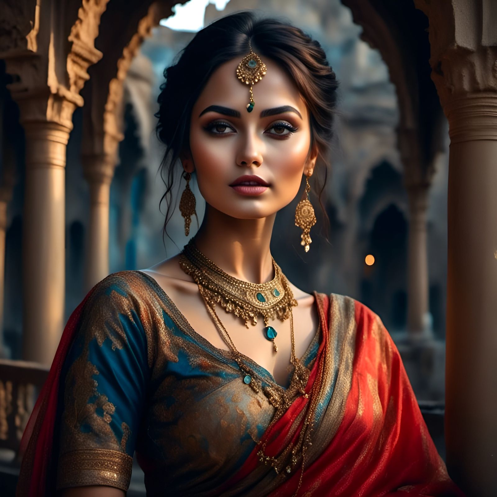 8k photo of A beautiful South Asian woman <lora:Diversity:1.0> <lora:Beautiful Visions:0.5> <lora:Watercolor Visions:0.5> 