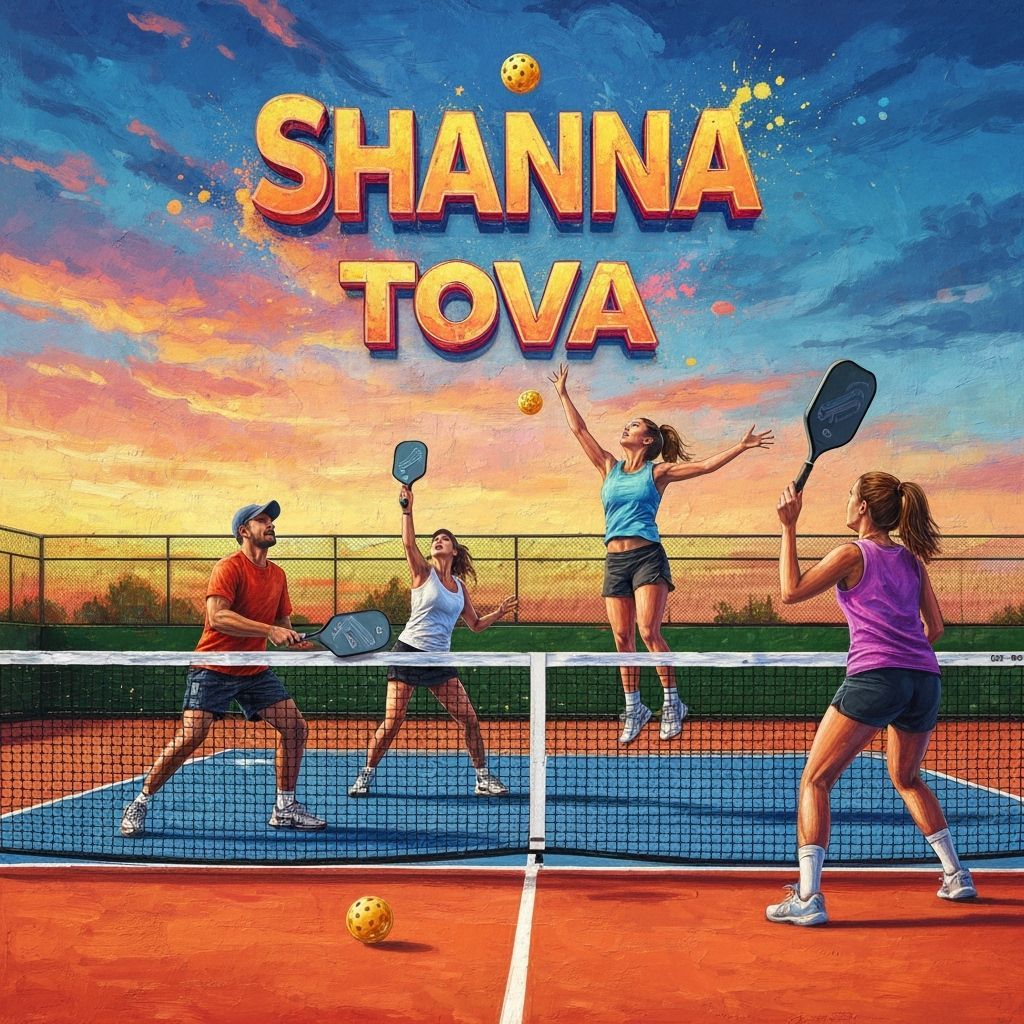 Rosh Hashanah Pickleball Celebration at Sunset in Van Gogh S...