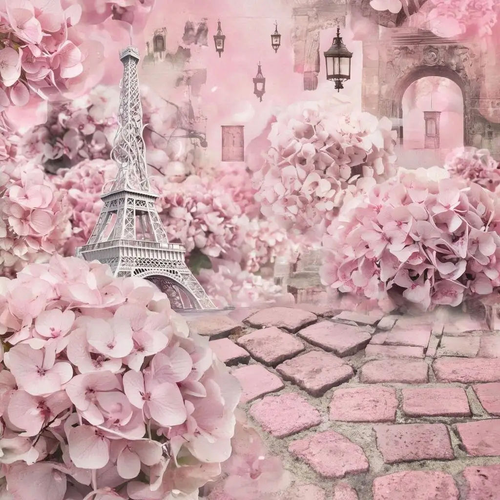 Pastel Eiffel Tower Collage