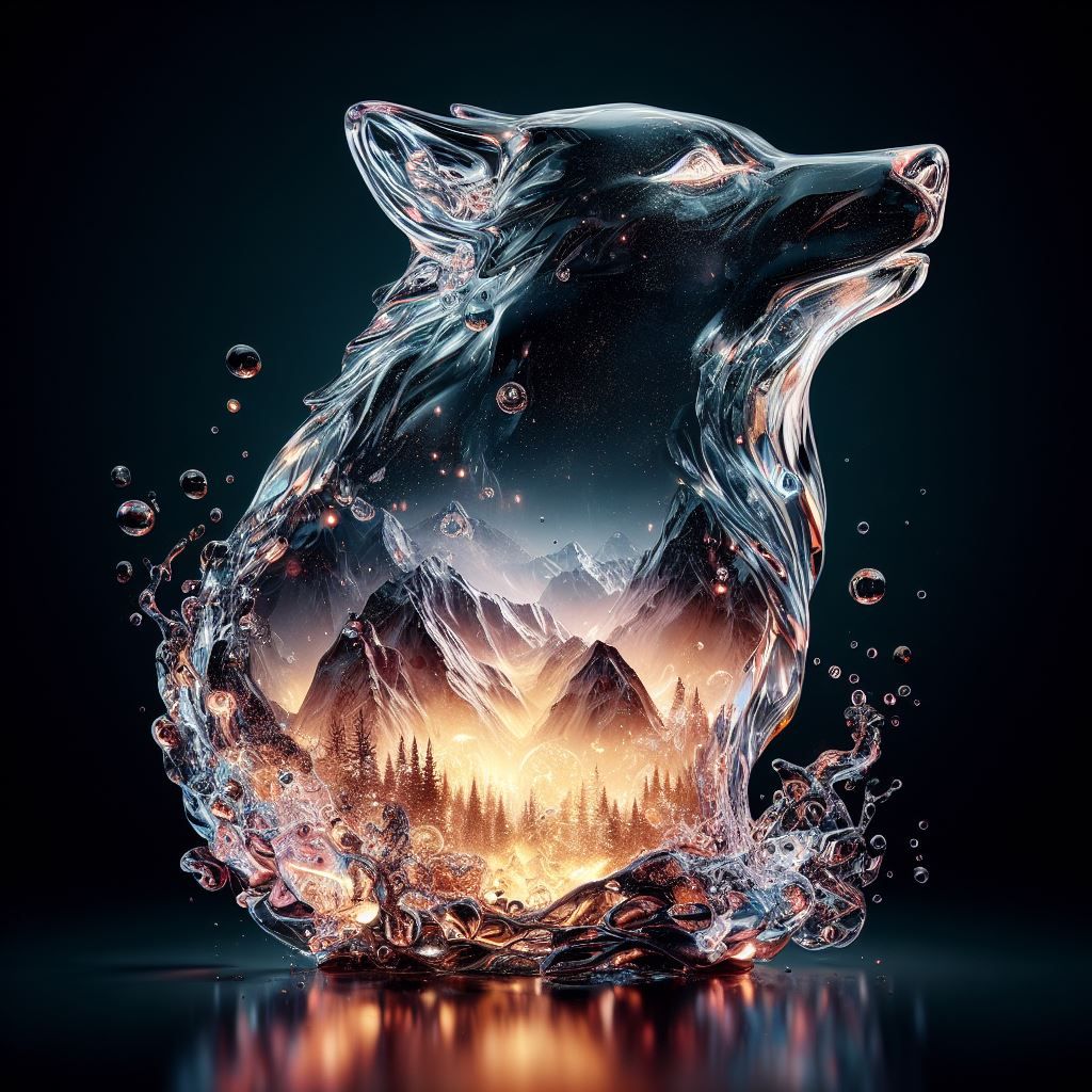 Glass Water Wolf