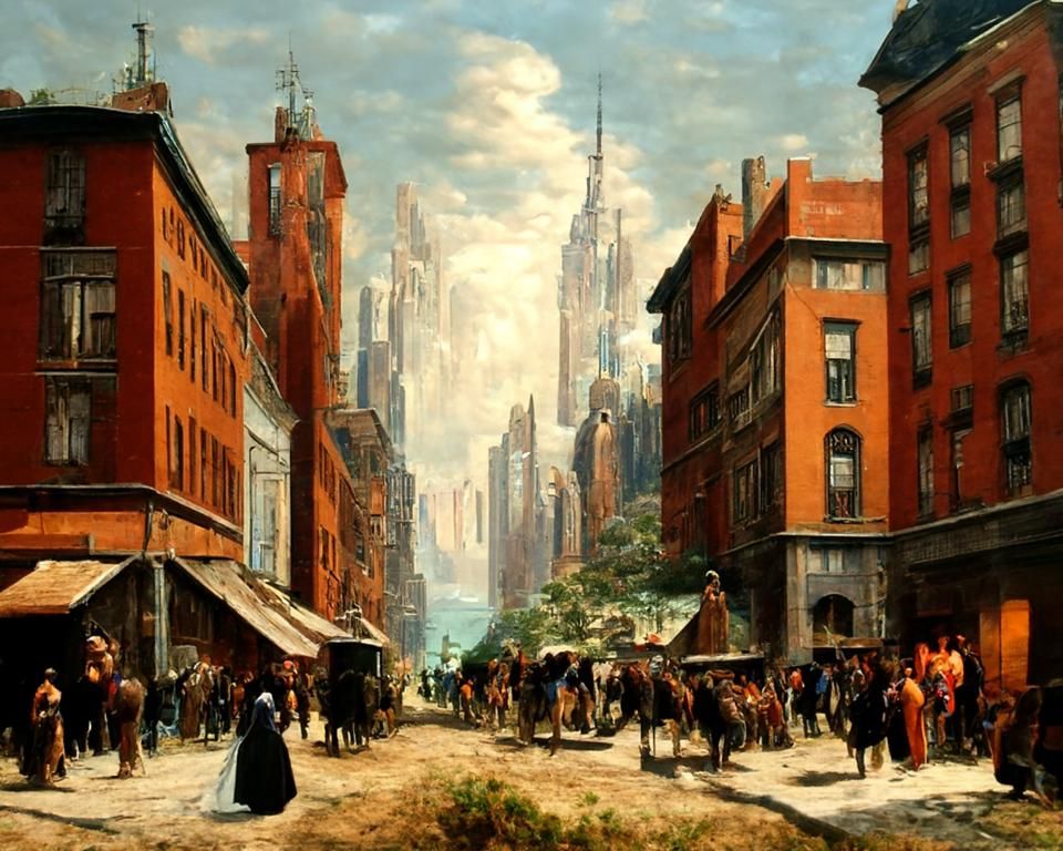 Walking In The Streets Of New York City In The Utopia Dimension 