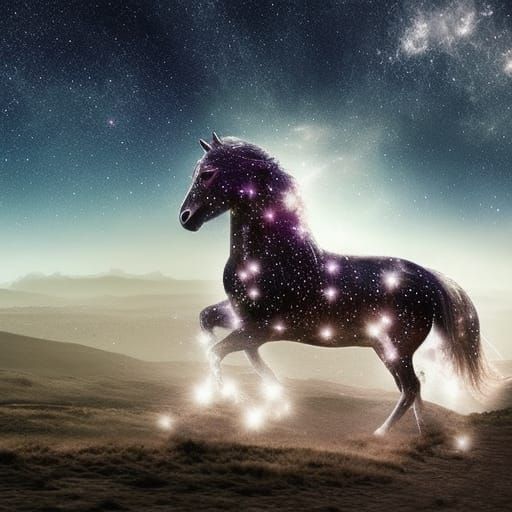 Galaxy horse  by @Nsquared
