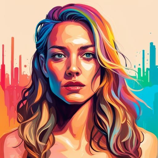 cycling hippie girl - AI Generated Artwork - NightCafe Creator