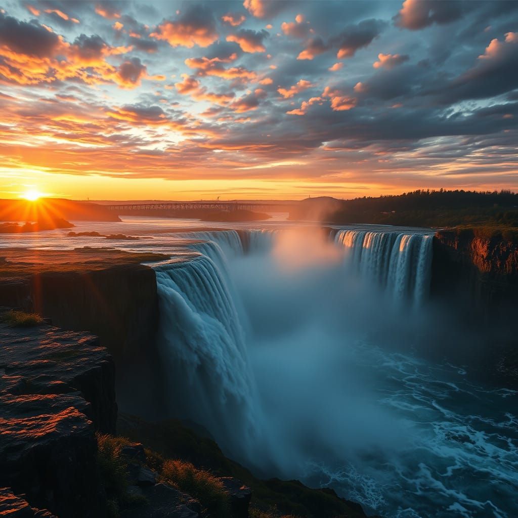 Niagara Falls at sunset   by @Nina Camplin