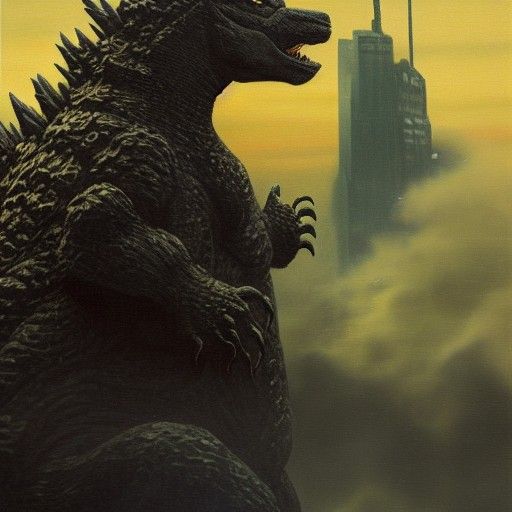 Godzilla destroys earth