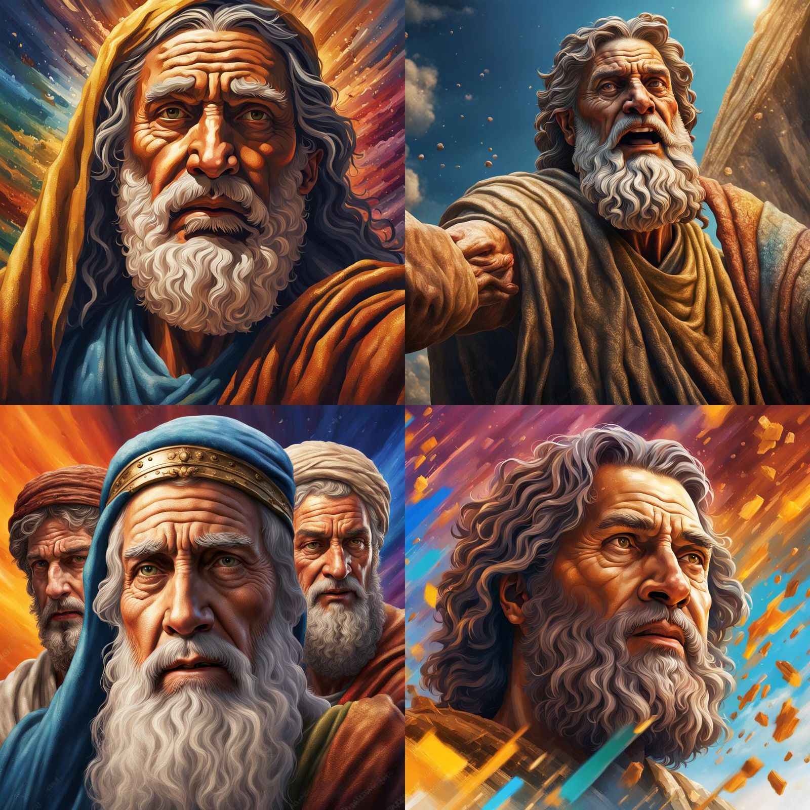 famous selfies from the old testament, high resolution, 8k ...