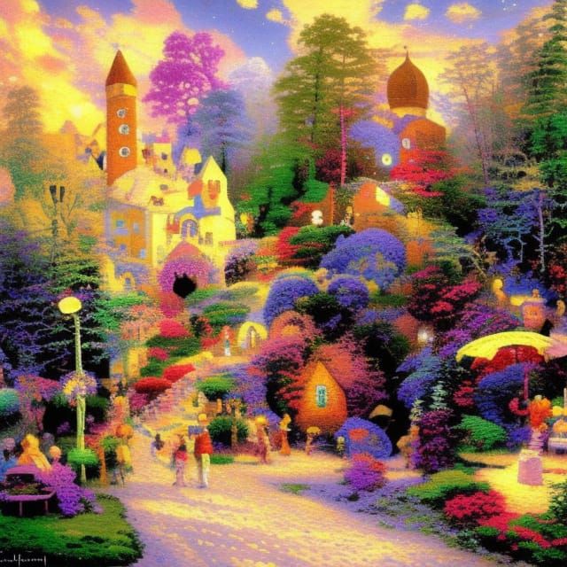 Faces, Kandinsky Thomas Kinkade