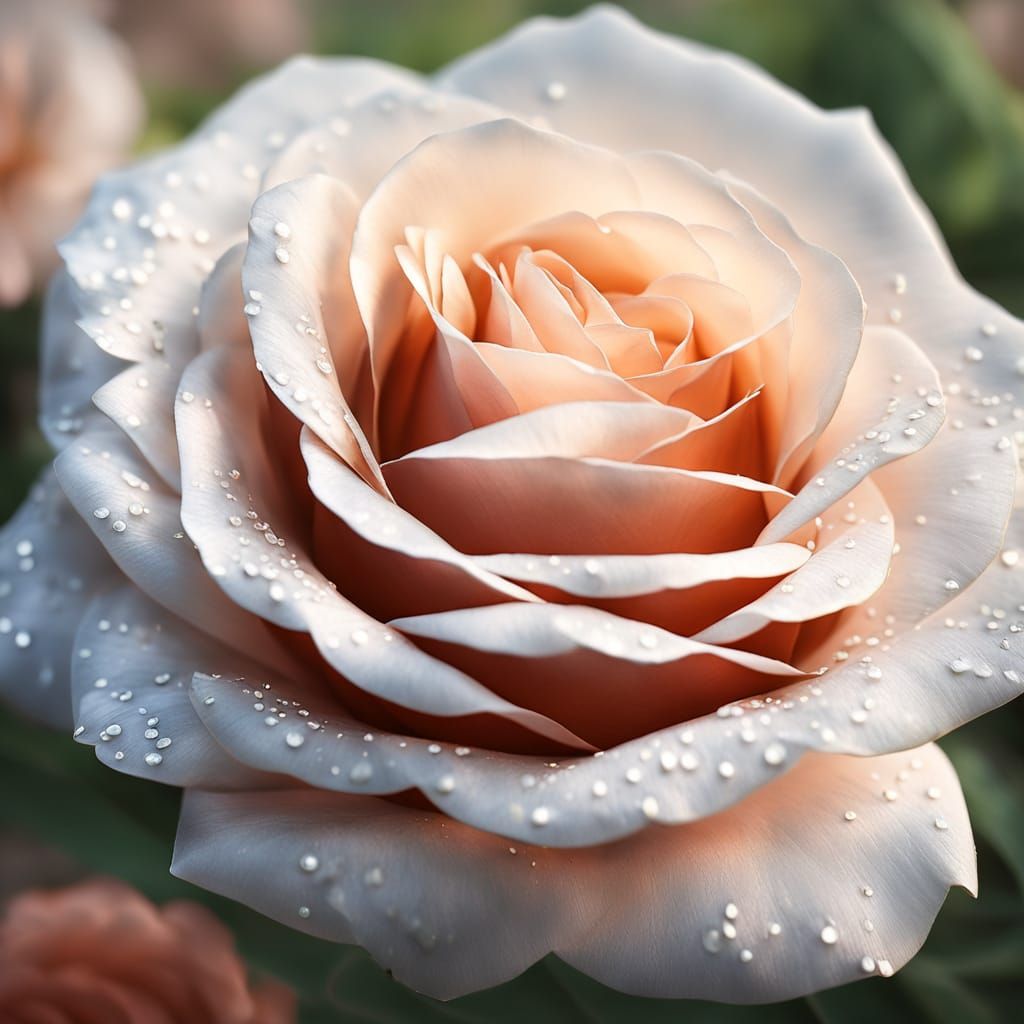 A soft white rose