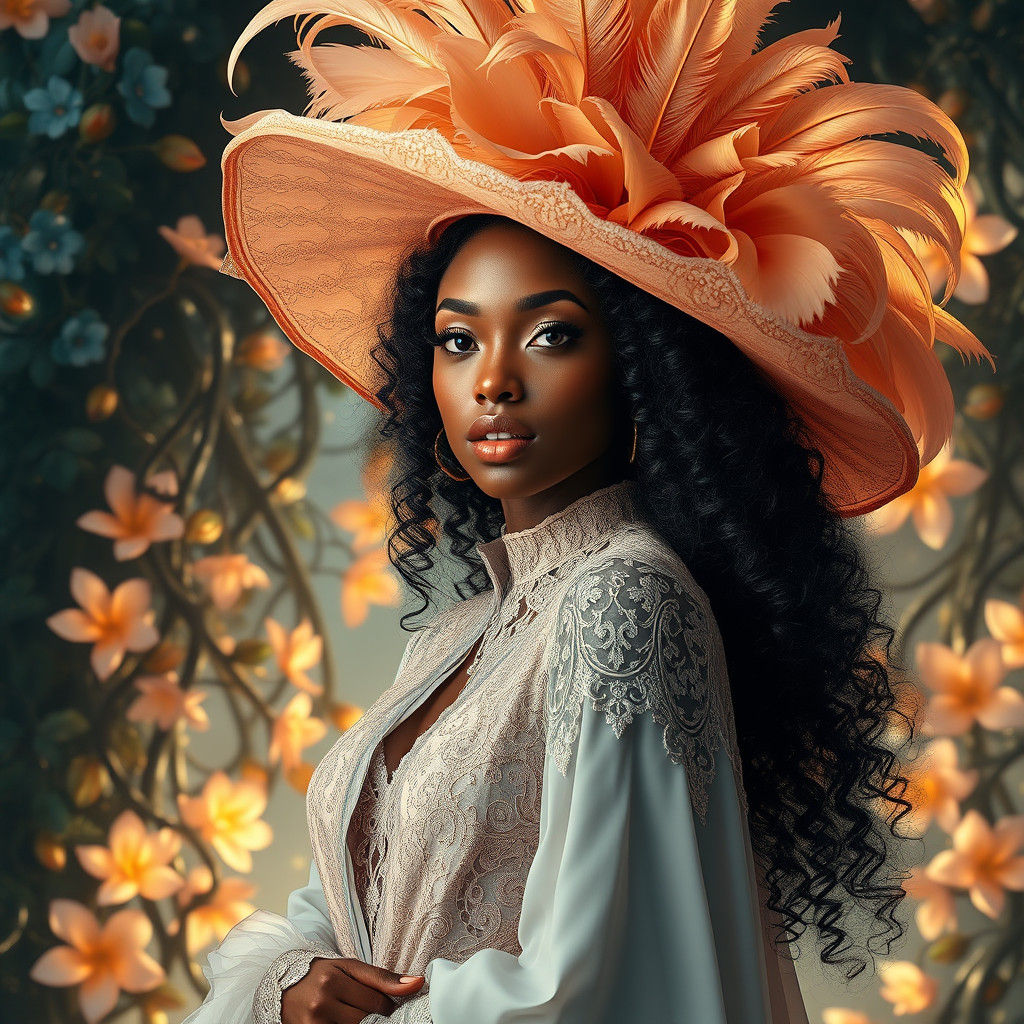 Lady and Her Hat.  by @Hope