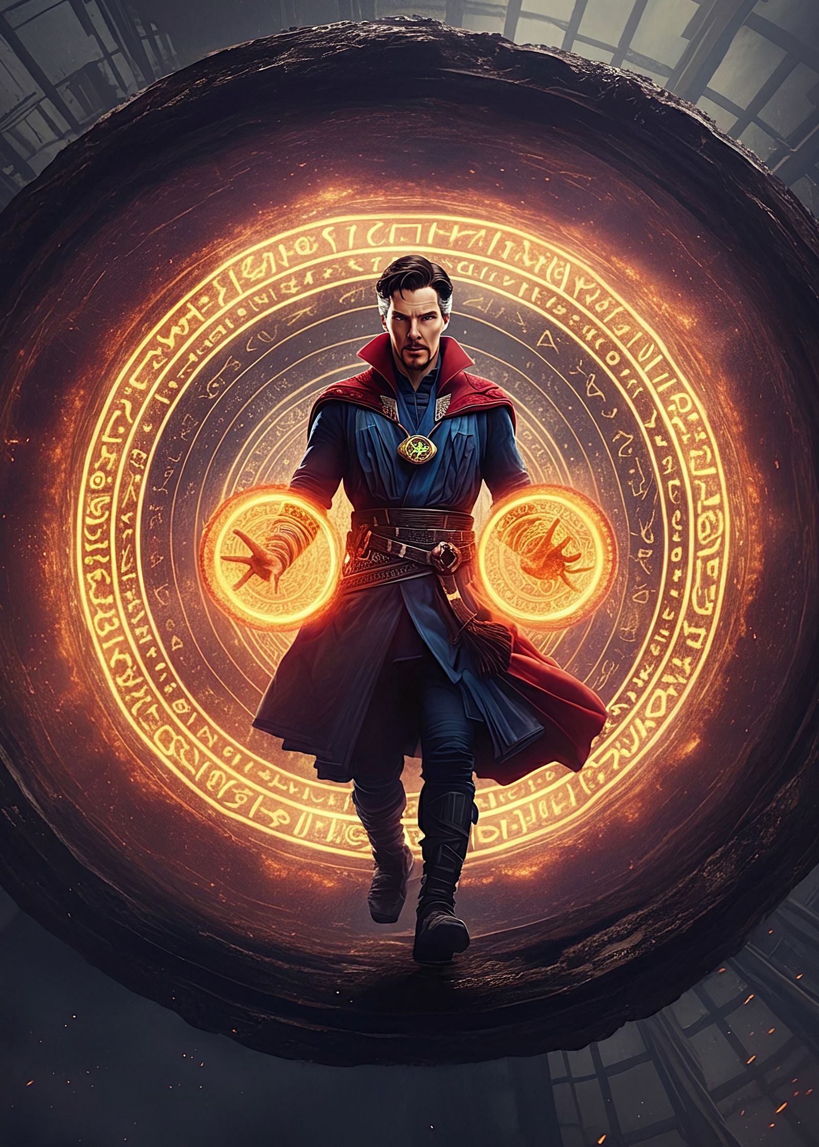 Dr. Strange Emerges from a Portal