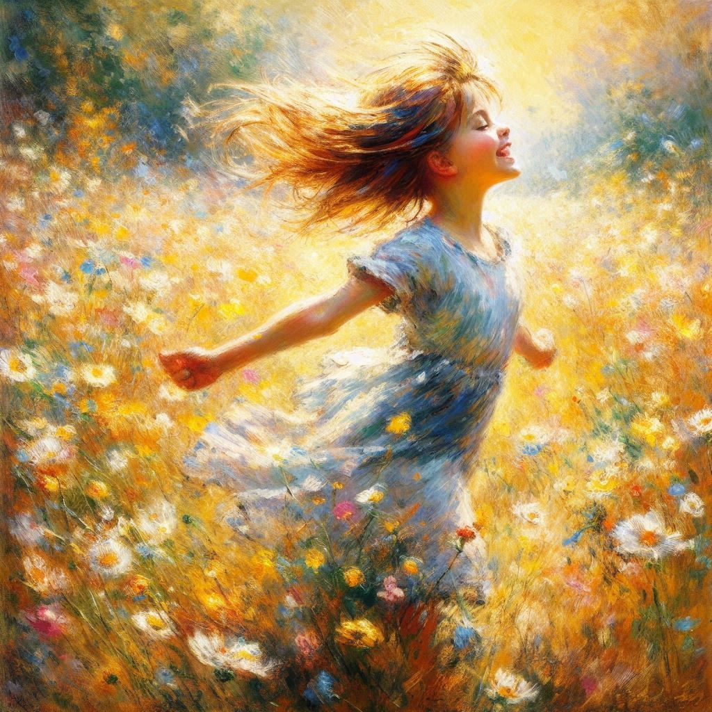 Running through a lush