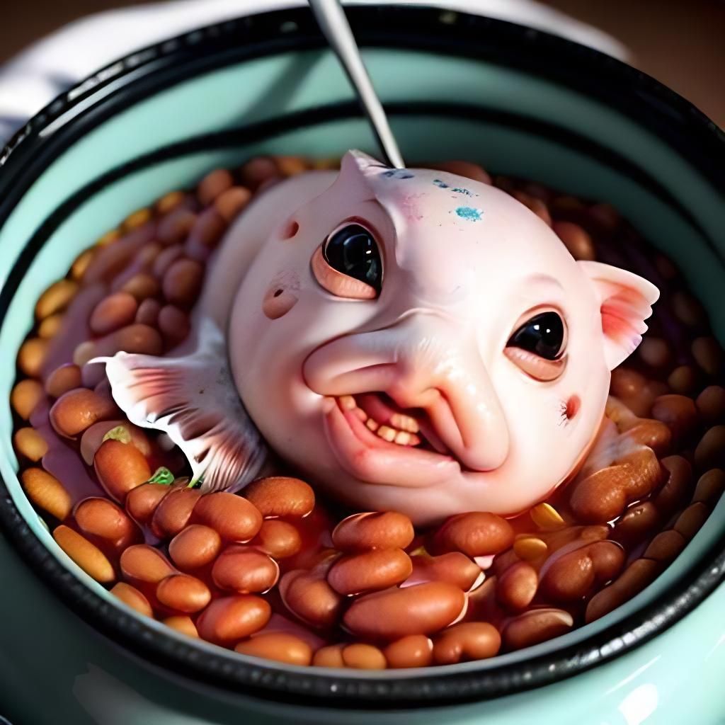 Bleary eyed, blubber lipped, bulbous baked bean basker!