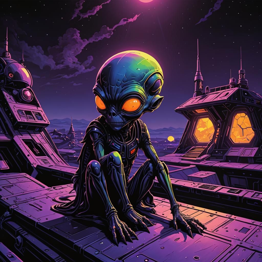 A sad little alien