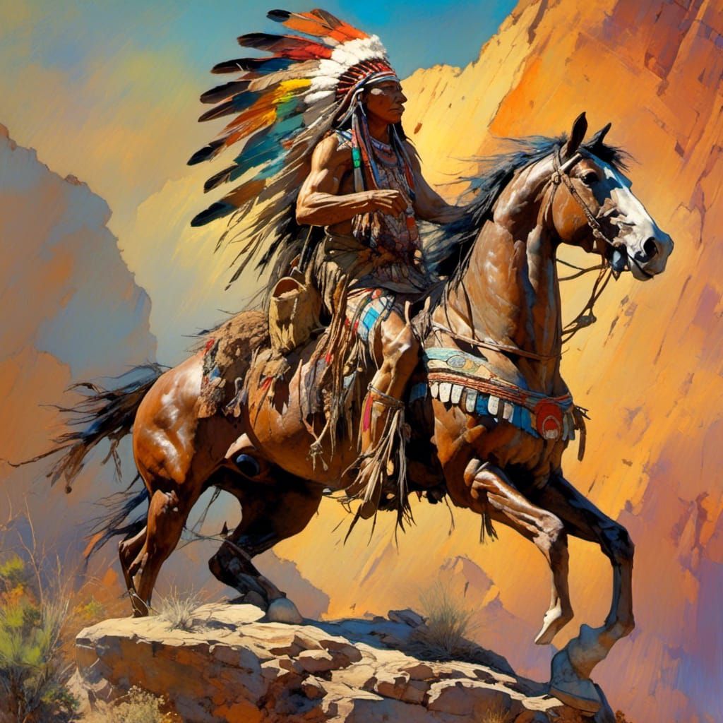 Riding Sioux Chief