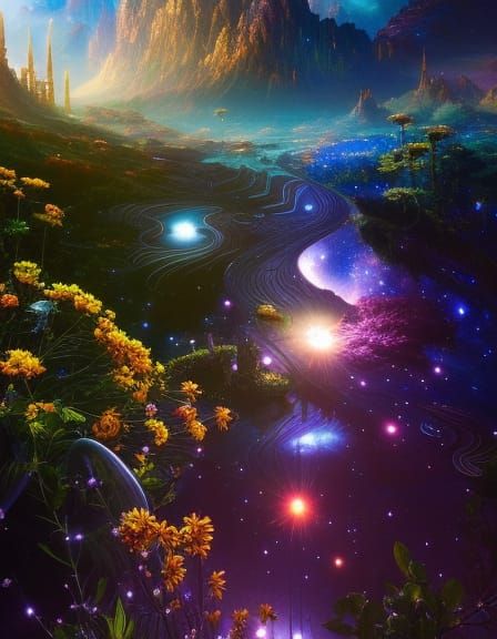 Garden of the Galaxy - AI Generated Artwork - NightCafe Creator