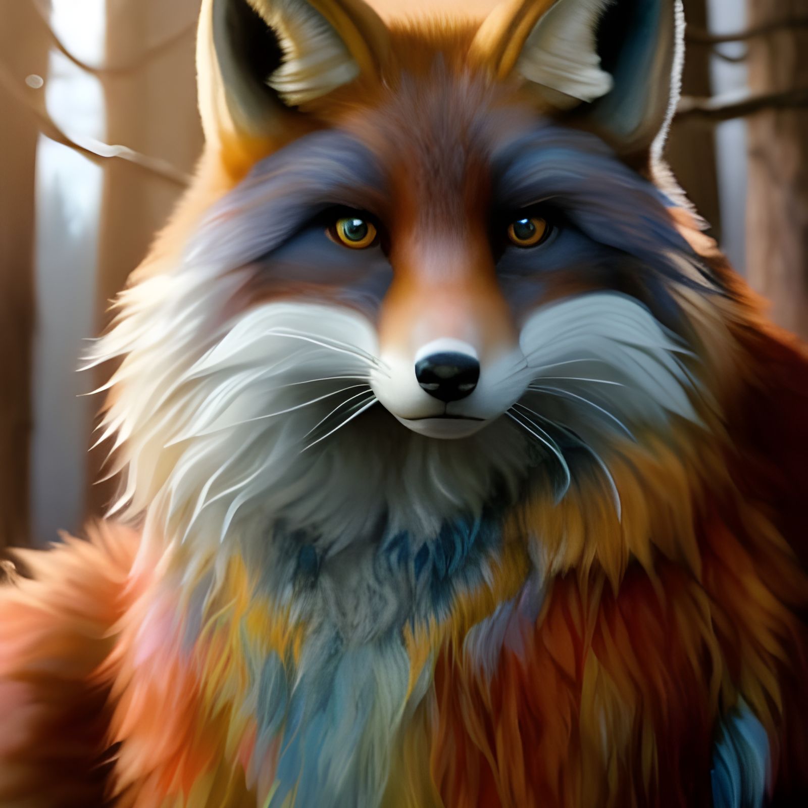 A Fox-Wolf - AI Generated Artwork - NightCafe Creator