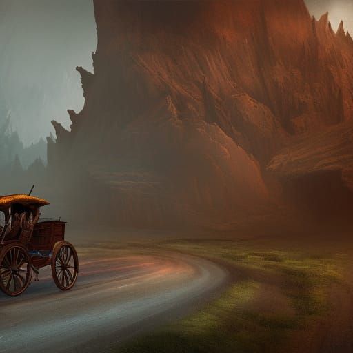 Haunted Stagecoach on the Road thru Transylvania