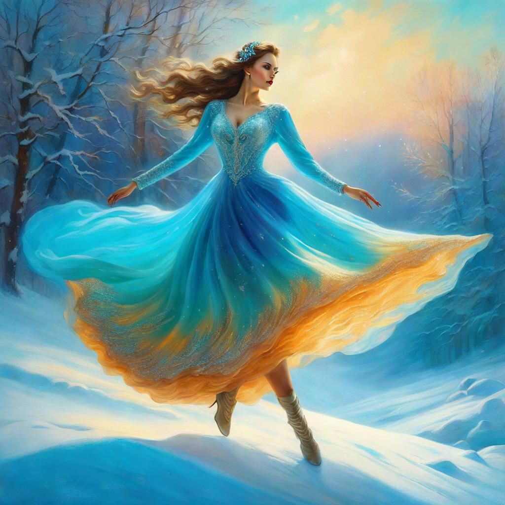 beauty and a snow