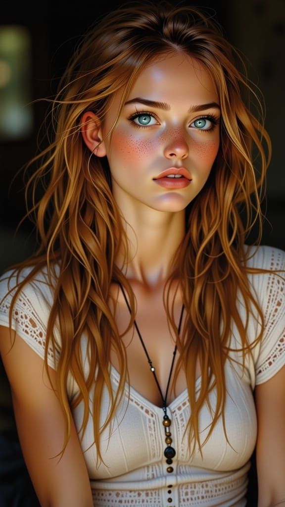 Freckled Beauty <lora:Wild Beauty:1.0> 