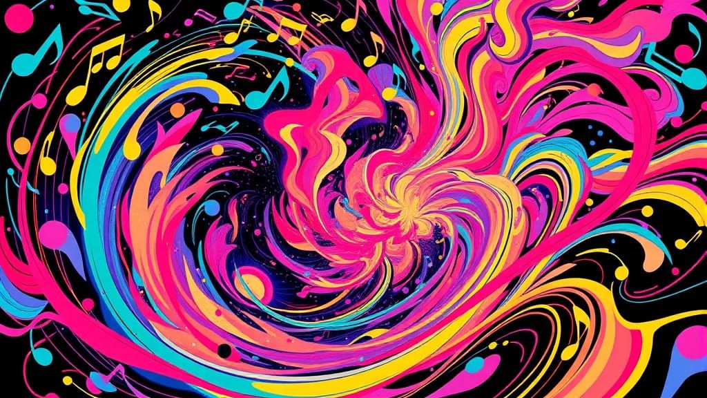 music background colorful