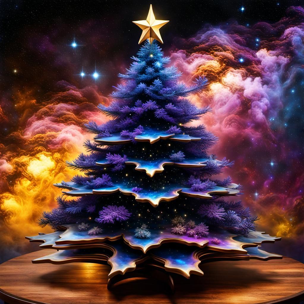 nebula Christmas tree  by @photon