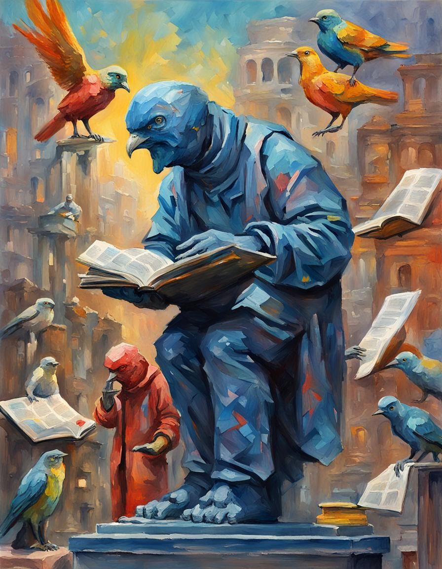 bird reading news