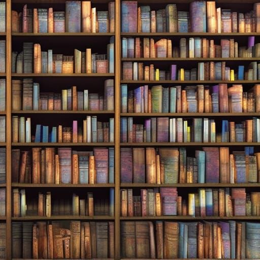 Neat Bookshelf - Ai Generated Artwork - Nightcafe Creator