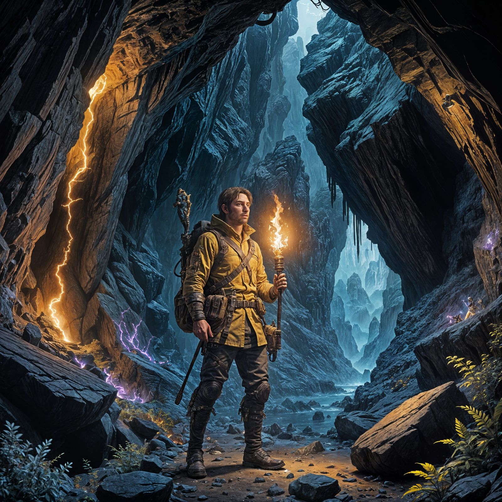 Exploring the cave  by @H