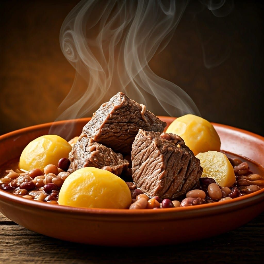 Decadent Cholent in Warm, Inviting Tones