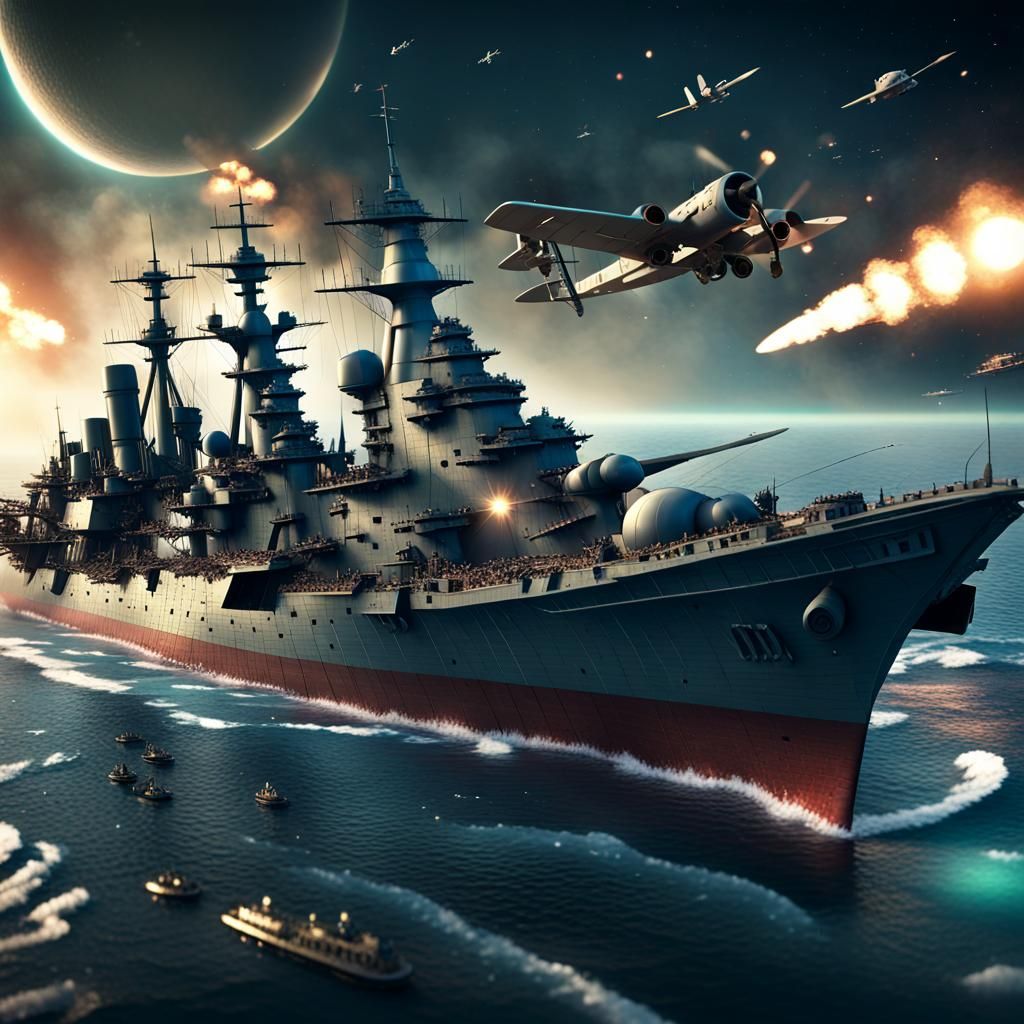 World War 1 of Sea Battle   by @Such_Lan98