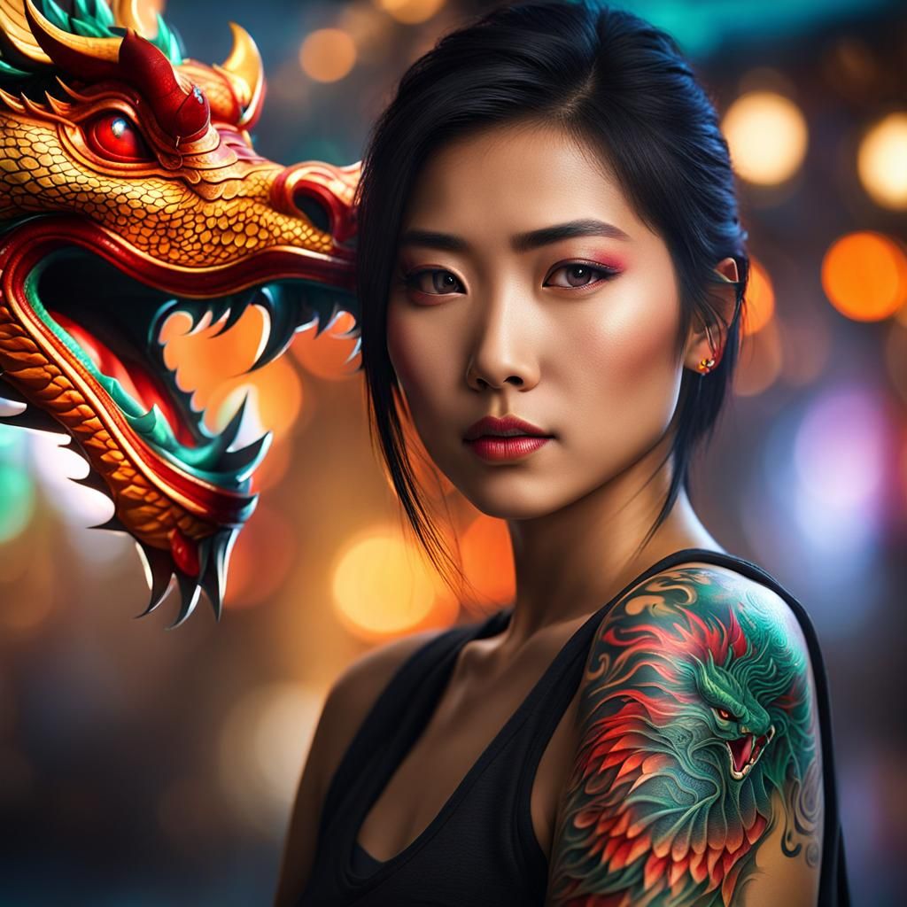 Japanese Dragon Tattoo Stock Photos, Images and Backgrounds for Free  Download
