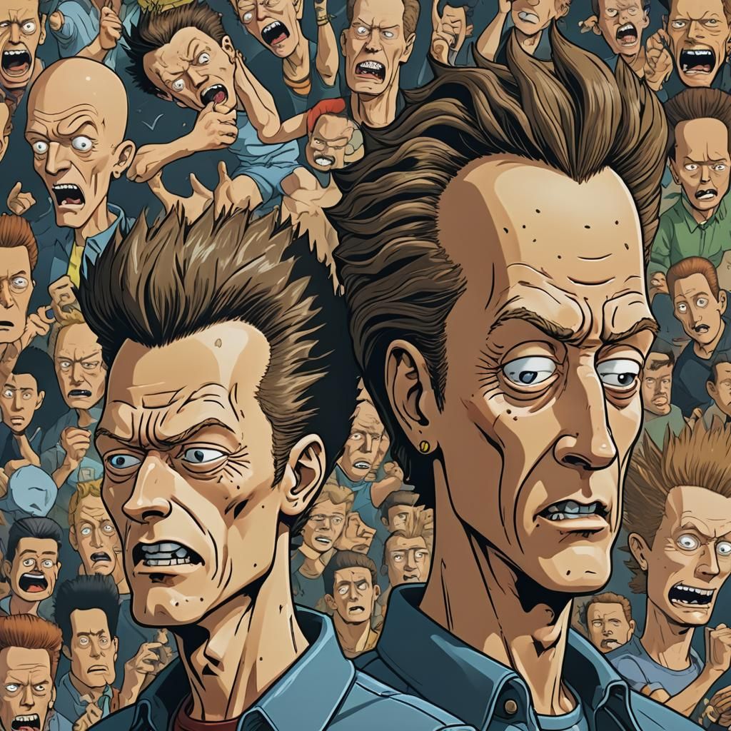 Beavis and Butthead Masterpiece, Best Quality, flat, Manga Scan, Anime ...