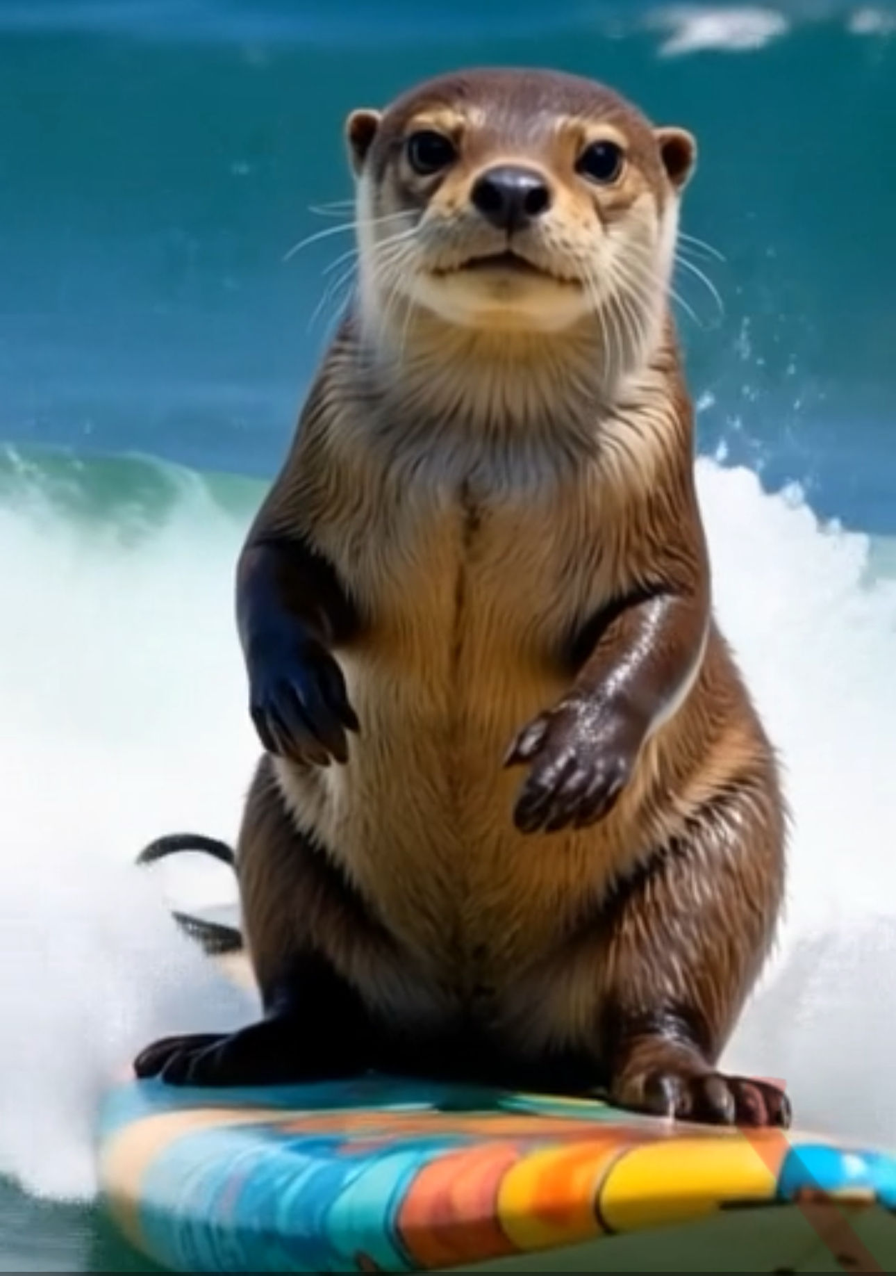 Otto riding the waves