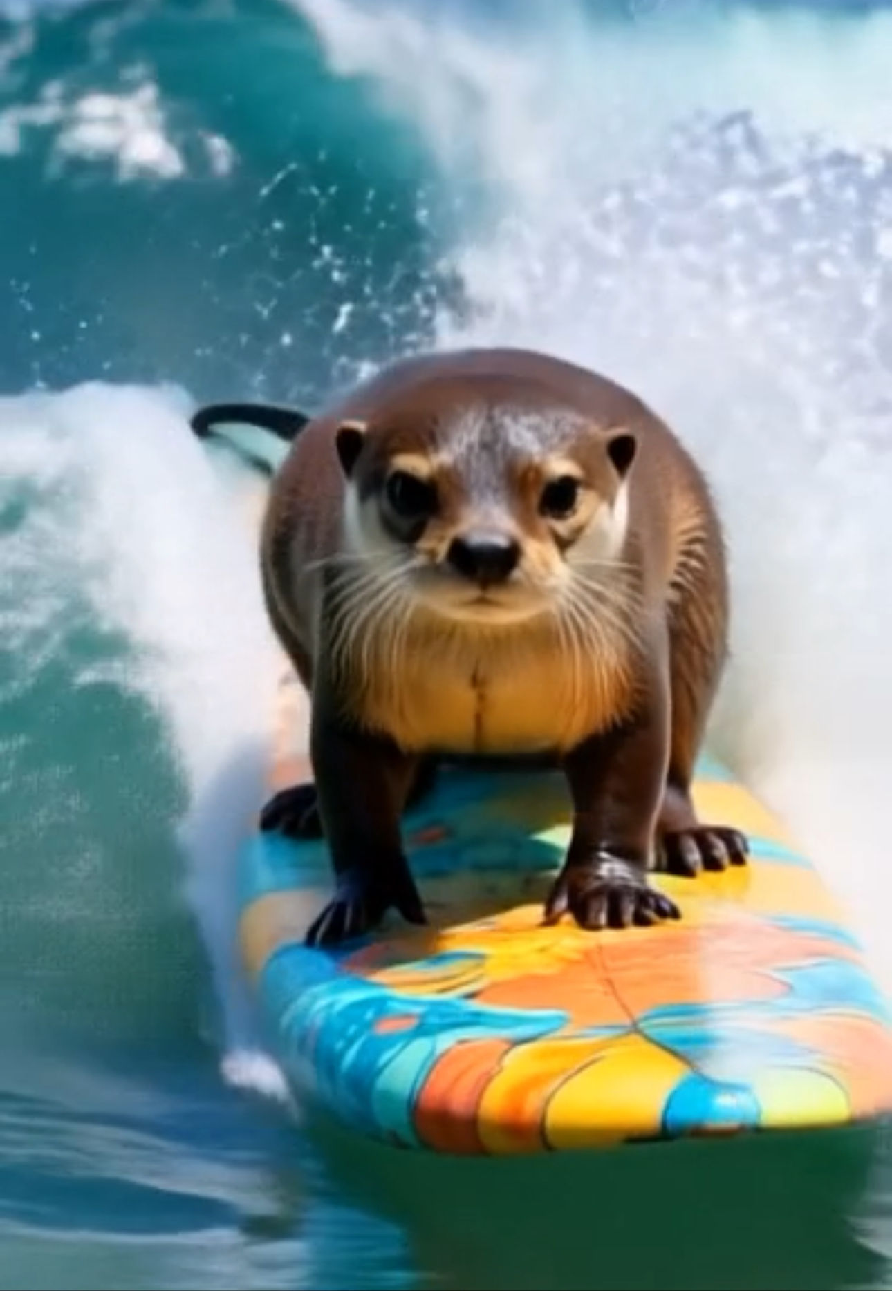 Otto riding the waves