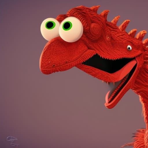 Elmo the Velociraptor.