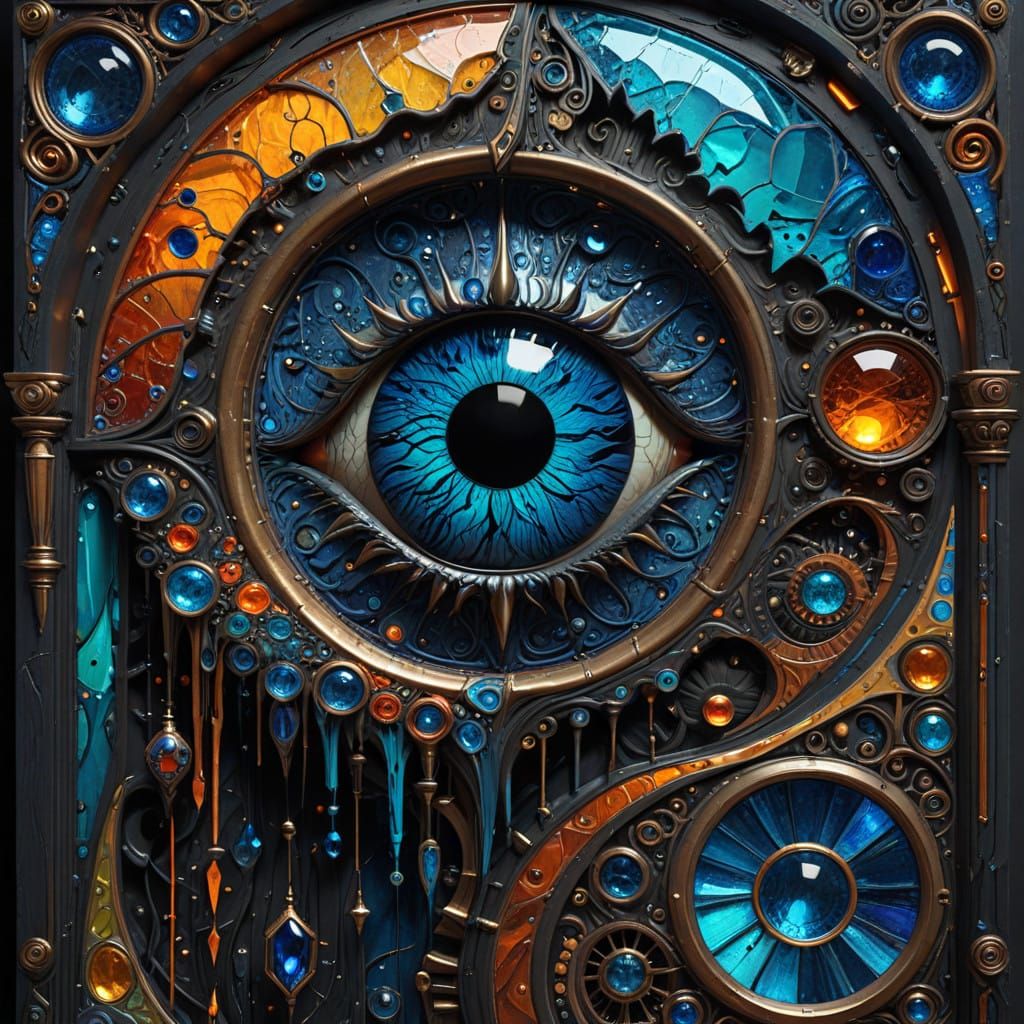 These are the days of miracle and wonder. Staccato sounds of constant information. 
Oil painting, (by ...  by @Alfon