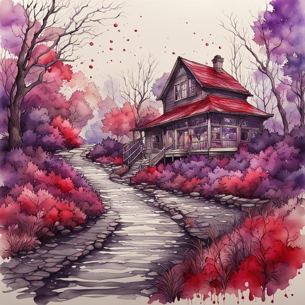 Rachel Zegler Portrait in Pen, Ink, and Watercolor