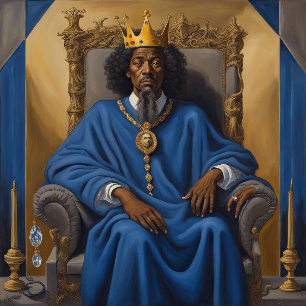 Tarot Card with a young African American  man, very handsome...