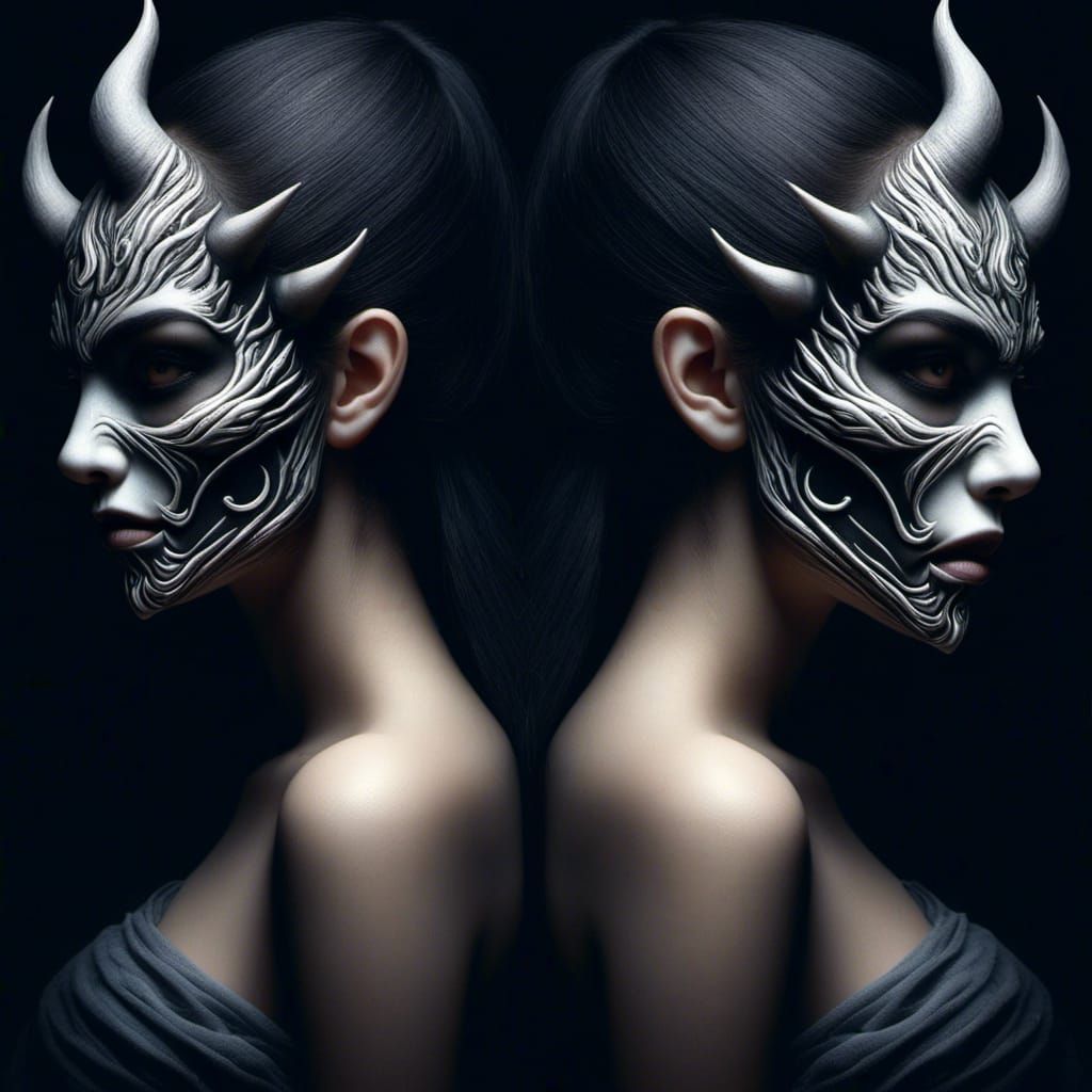 <lora:Jekyll and Hyde:1.0> double sided face