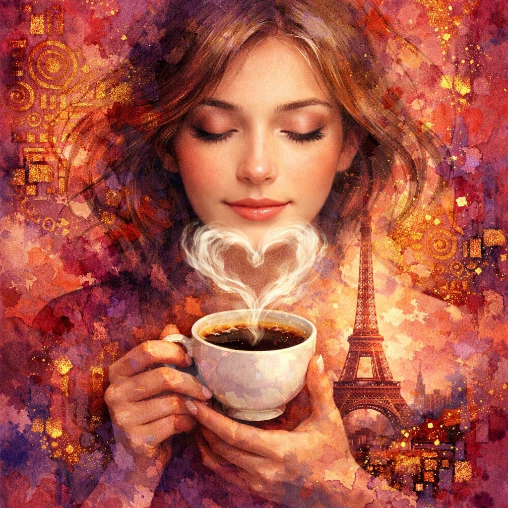 Hot beverage in romance  by @PabloArtStation