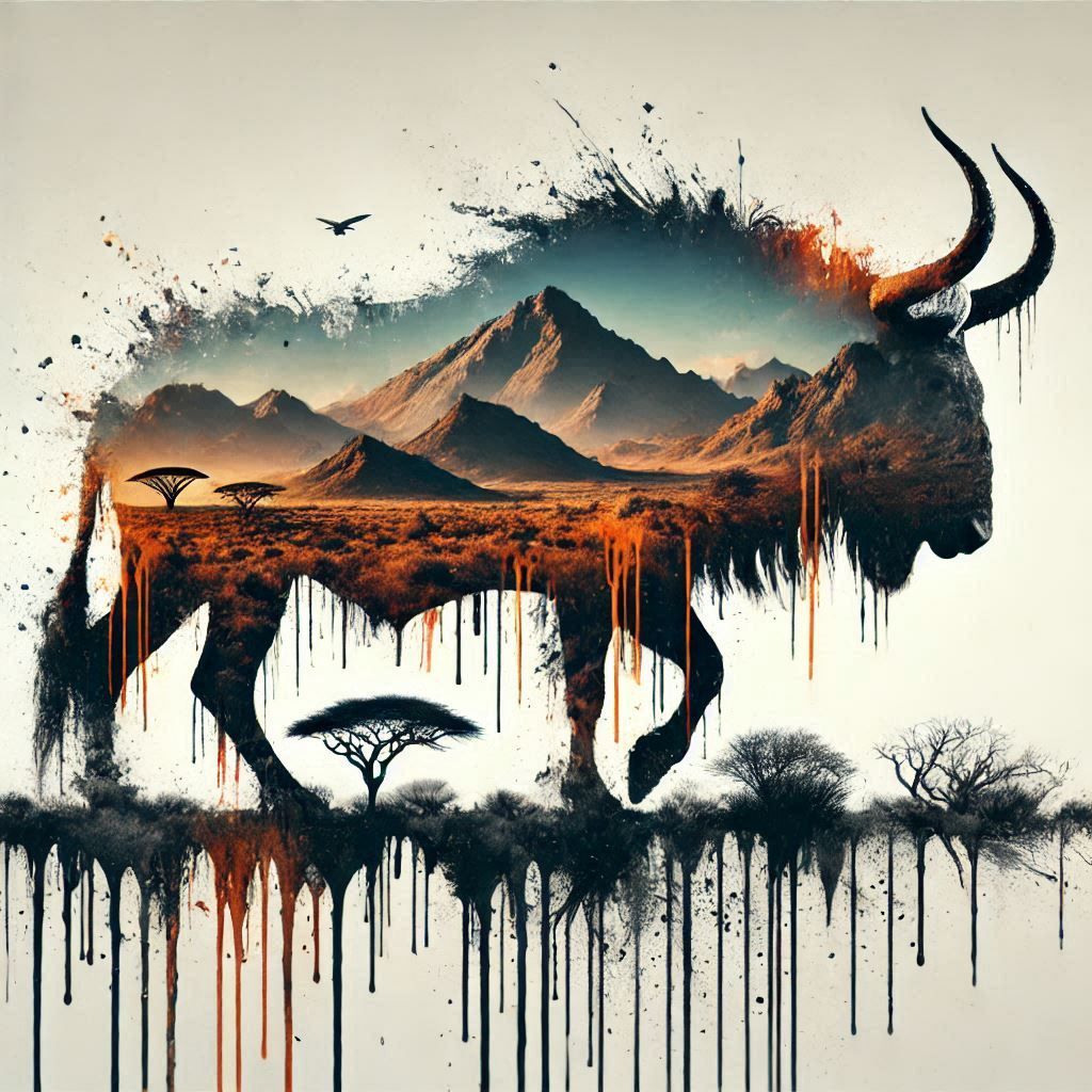 double exposure beautiful fantasy portrait landscape..