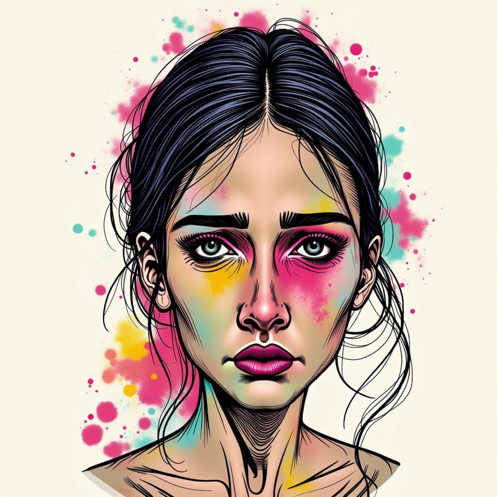 <lora:The Anguish Mix:1.0>woman