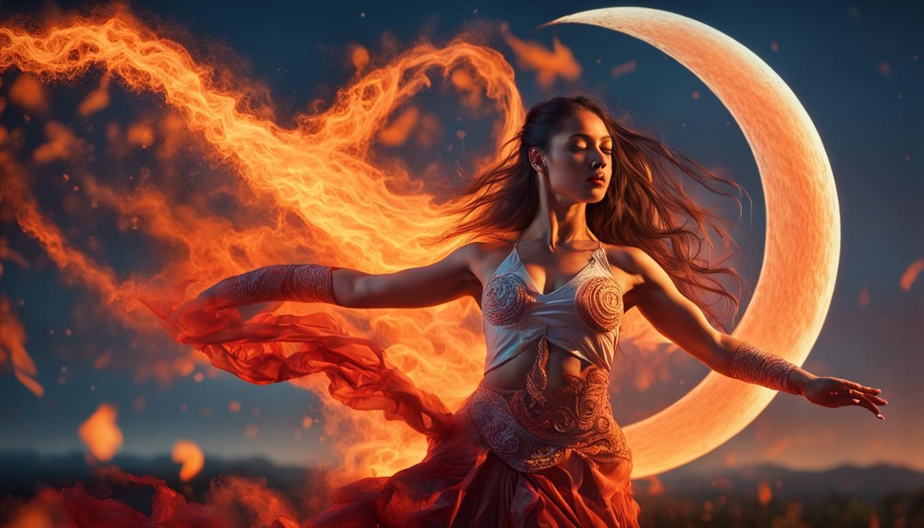 Fire Dancer - AI Generated Artwork - NightCafe Creator