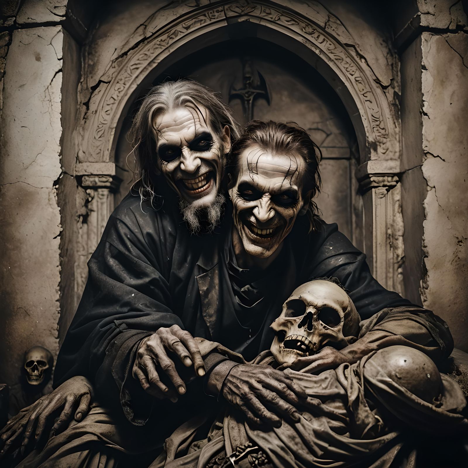 a family portrait of lost souls among the dead
