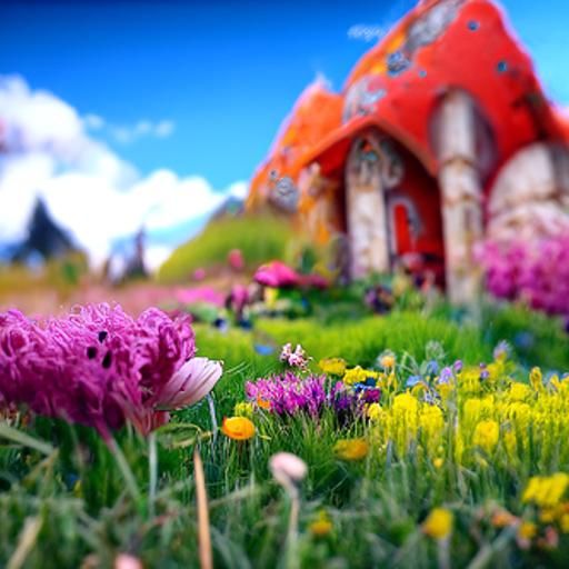 Charming flower meadow