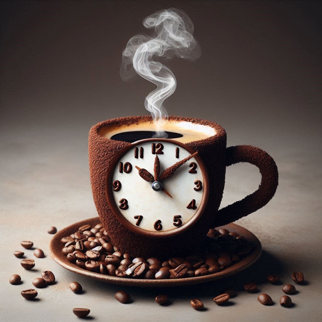 A clock like a cup of coffee series