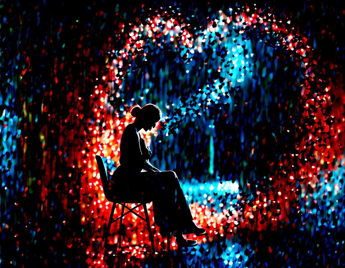 An animated broken heart.