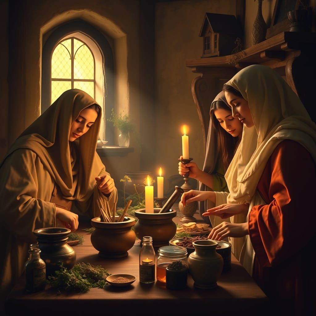 Mary Magdelene and the women prepared spices and ointments and rested  by @Cat