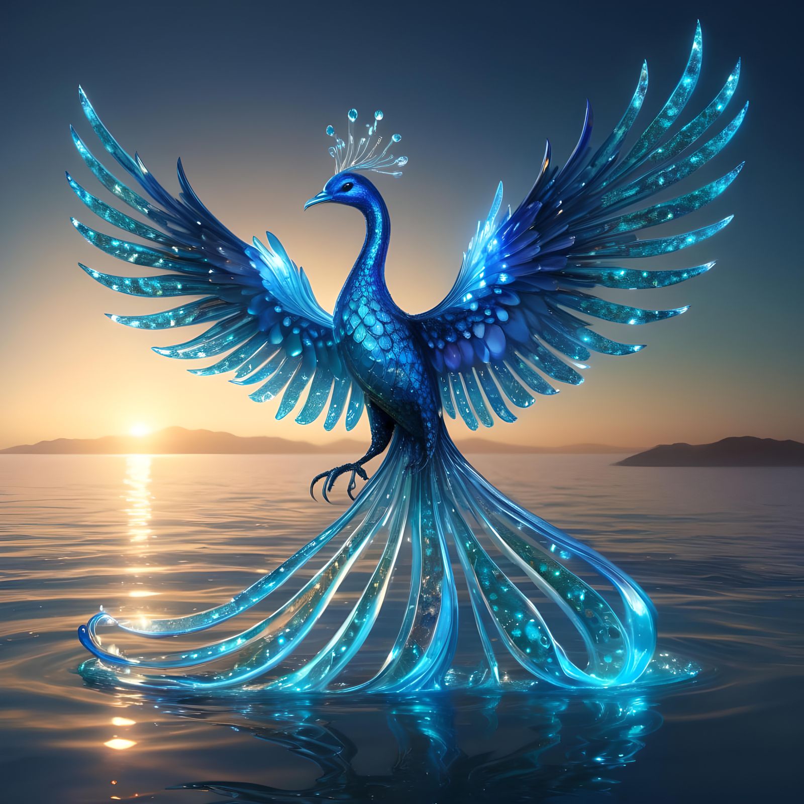 Phoenix rising from the water