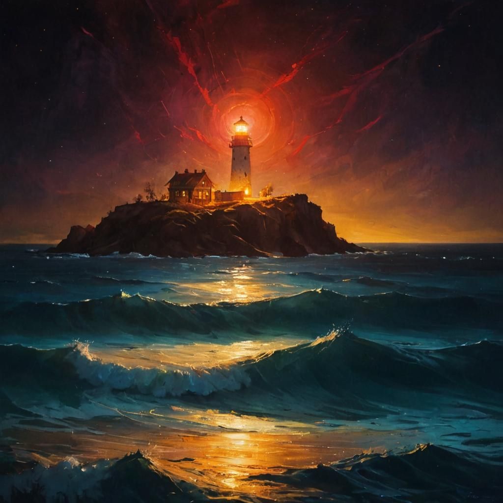 beautiful mystical lighthouse  by @Daleone